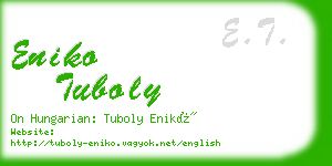 eniko tuboly business card